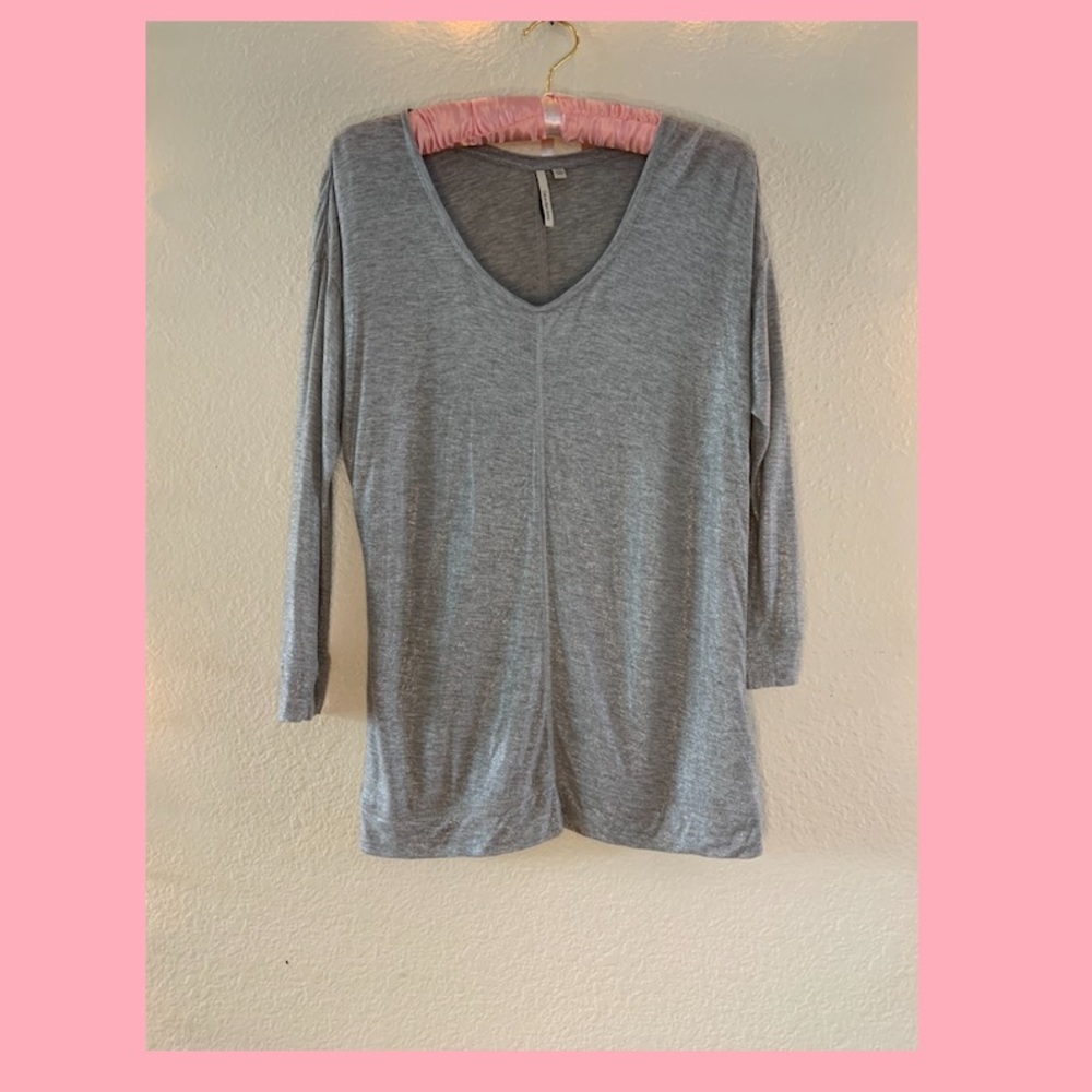Calvin Klein Jeans | Metallic Blouse | Silver | XS